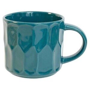 Starbucks 2014 Scalloped stackable textured Mug Teal Green 14oz Coffee Mug